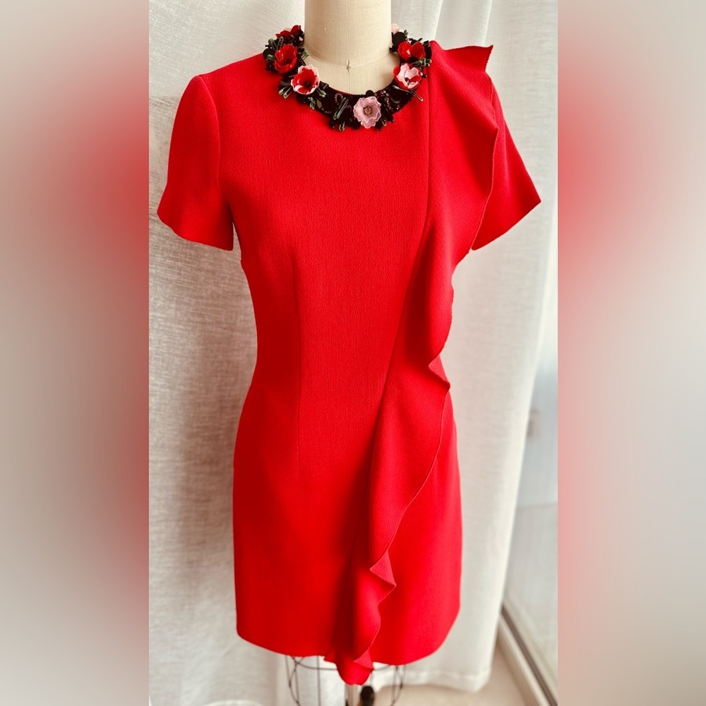 Stunning Red  Dress Italian Size 42. US size S.  MSGM valentines 💝 day